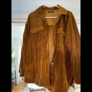 Oversized corduroy Jacket in tan